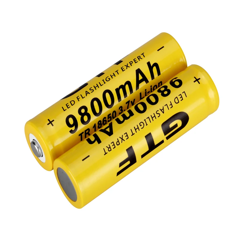 GTF 3.7V 18650 Battery Li-ion Rechargeable Battery For LED Flashlight Torch or electronic gadgets Drop shipping Accumulator