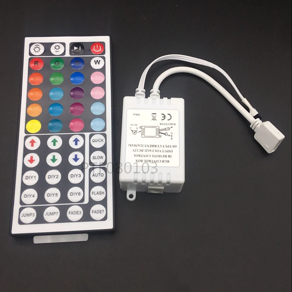 Led Controller 44 Keys LED IR RGB Controler LED Lights Controller IR Remote Dimmer DC12V 6A For RGB 3528 5050 LED Strip