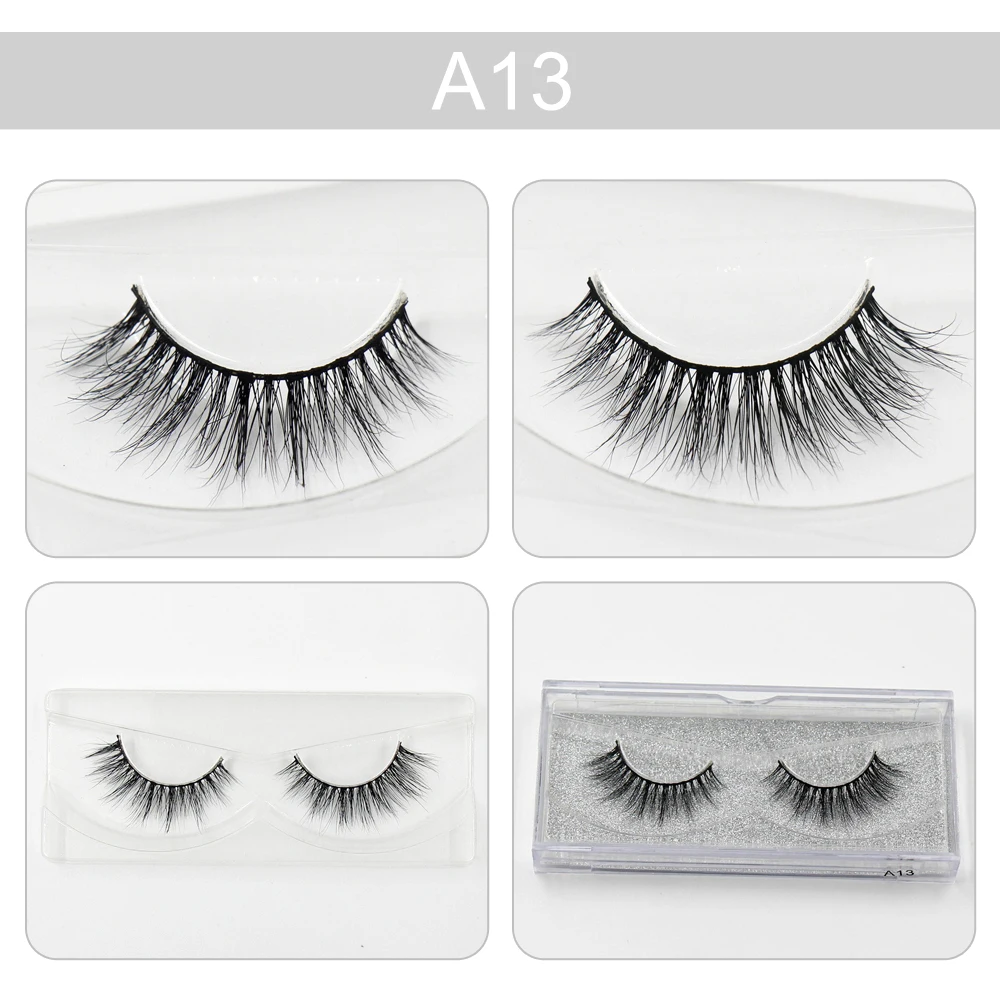 AMAOLASH 3D Mink Eyelashes Long Thick Eye Lashes Handmade Mink Lashes False Eyelashes For Makeup Eyelash A13