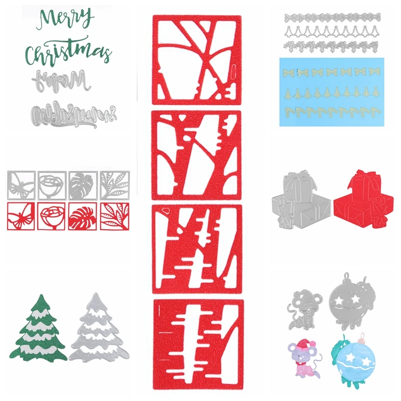 

Holiday Celebrate Mixed Metal Cutting Dies Stencils For DIY Scrapbooking Decorative Embossing Handcraft Die Cutting Template