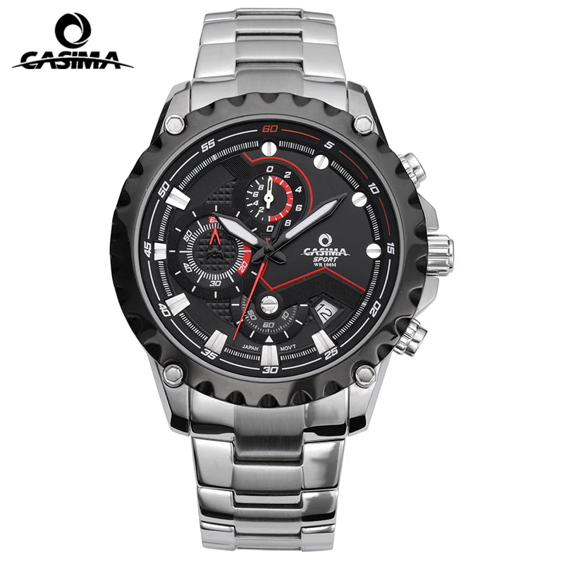 CASIMA Top Brand Fashion Chronograph Sport Watch Waterproof Luminous Military Quartz Wristwatch Clock For Men Relogio Masculino