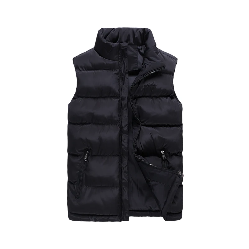 2019 NEW Men Vest Winter Jackets Fashion Casual Sleeveless Coat Thick Warm Zipper Jacket Outerwear Cotton-Padded Waistcoat