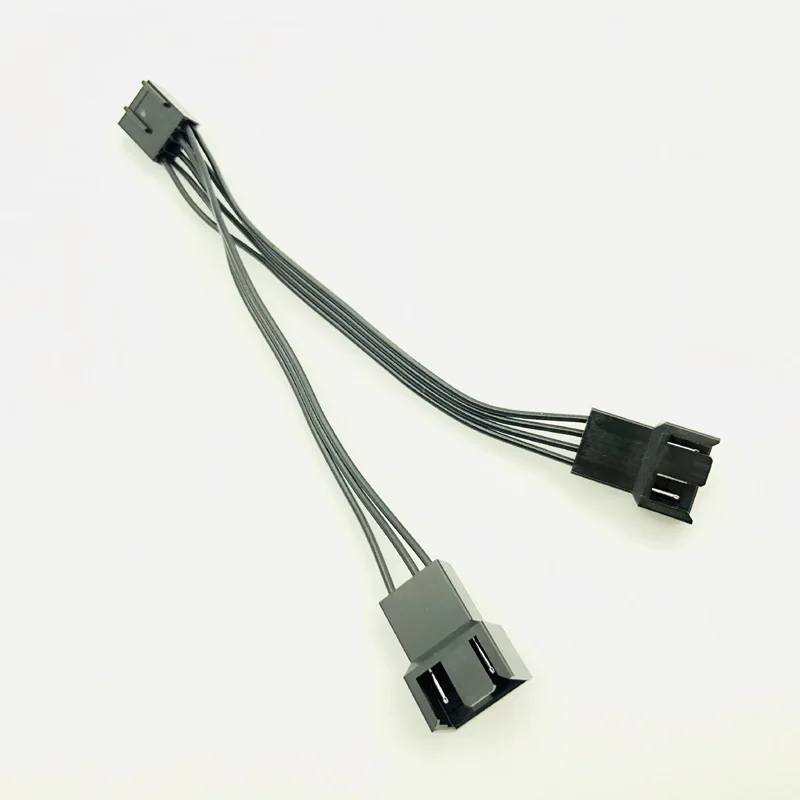 4Pin Fan PWM Cable 1 to 2 way 4 Pin 3Pin Power Supply Extension Cable 4P Cooler Port Multiplier Female to Male Cooling Fan Cable