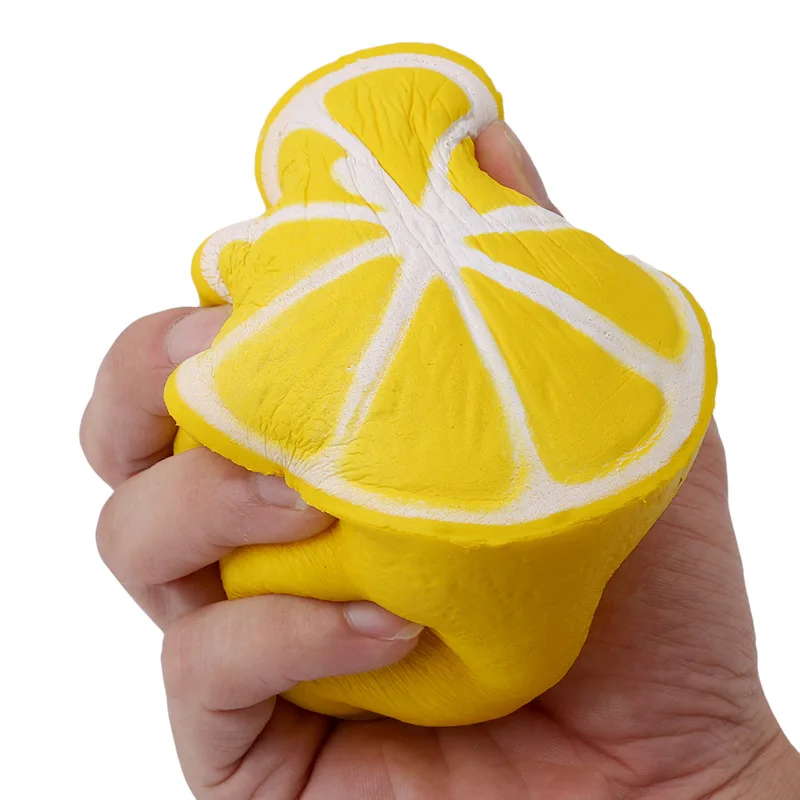 Jumbo Simulation Fruit Half Lemon Squishy Slow Rising Scented Soft Bread Cake Squeeze Kids Grownups Stress Relief Toy 10*10 CM