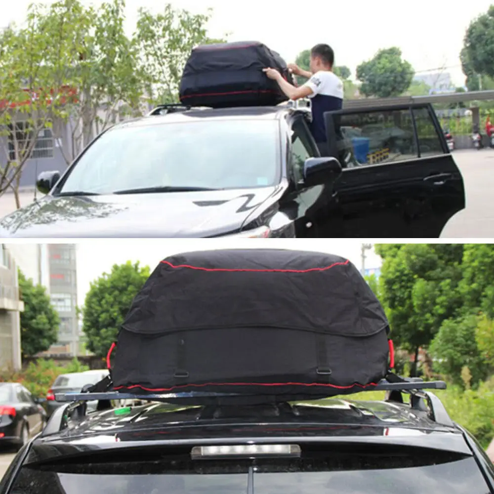 Car Waterproof Oxford Cloth 5.92 Cuft Car Roof Cargo Fold Soft-Shell Bag Fit for Cruze Focus Range Rover Evoque Land Cruiser