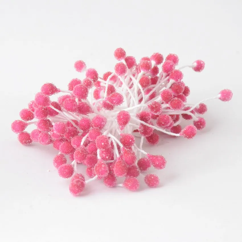 5mm 400pcs/lot Glass Multi Color Flower Stamen Floral Stamen For DIY Cake/Wedding Decoration Artificial Flowers DIY
