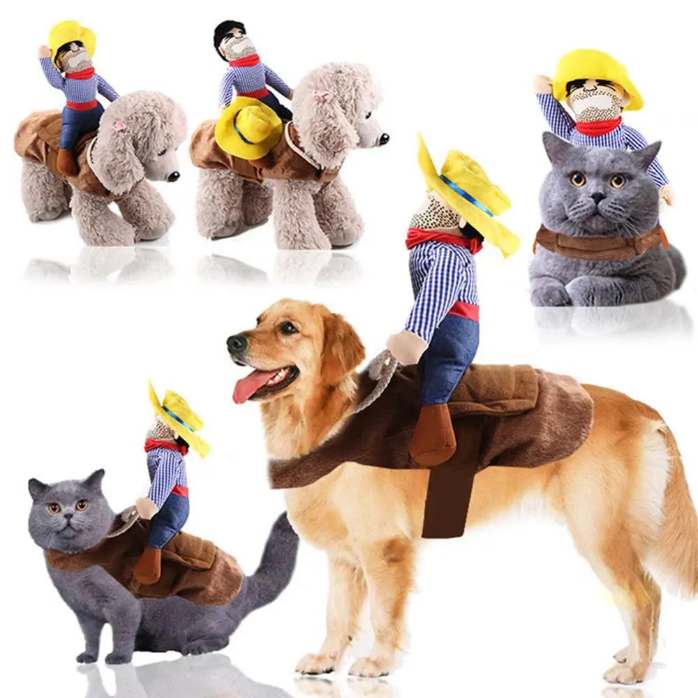 

Dog Clothes for Small Dog Horse Riding Transformed Coat Jackets for Chihuahua Halloween Cotton Dog Clothes Costume Pet Products