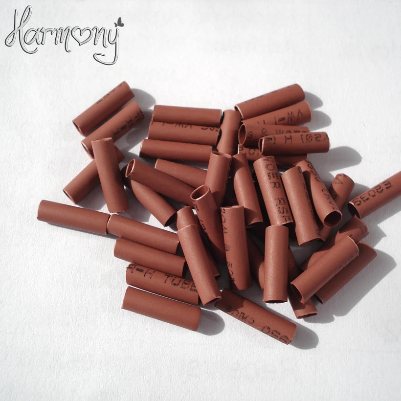 Hot selling!!  1000 pcs/lot Brown color Hair Extension HEAT Shrink Links shrinkable tubes for I tip 3028*12mm