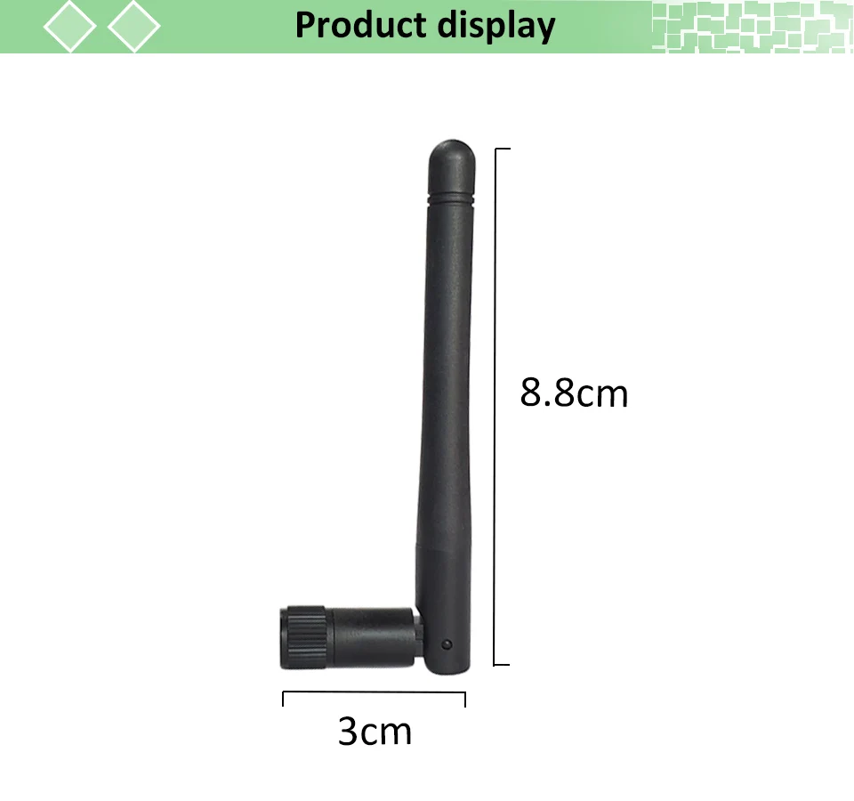 GWS 1 Stück 2,4G Faltantenne mit 3dBi Verstärkung SMA-Buchse SMA-Stecker Pigtail-Verlängerungskabel für WiFi Zigbee 2,4GHz Netzwerkkarte – Detail 5