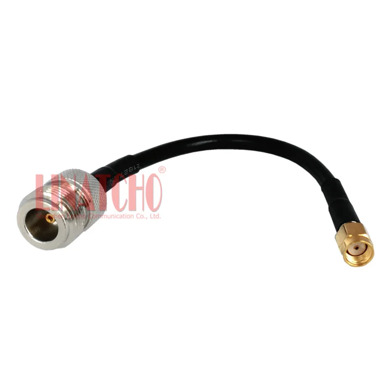 

10cm rg58u n female to rp sma male connector short jumper cable