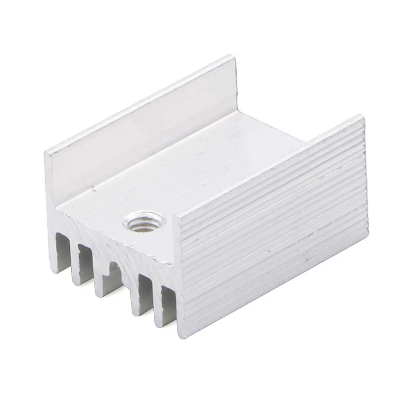 10Pcs YOUNUON Silber Aluminium ZU-220 Kühlkörper ZU 220 Kühlkörper Transistor Heizkörper TO220 Kühler Kühlung 20*15*10MM