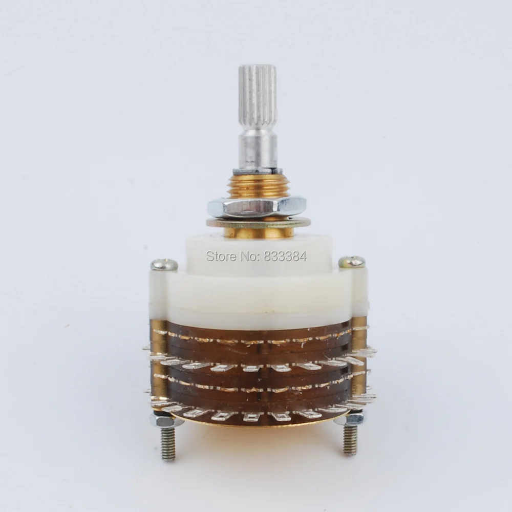 Free shipping New 1pc 2 Pole 23 Step Rotary Switch Attenuator Volume Control Pot Potentiometer DIY