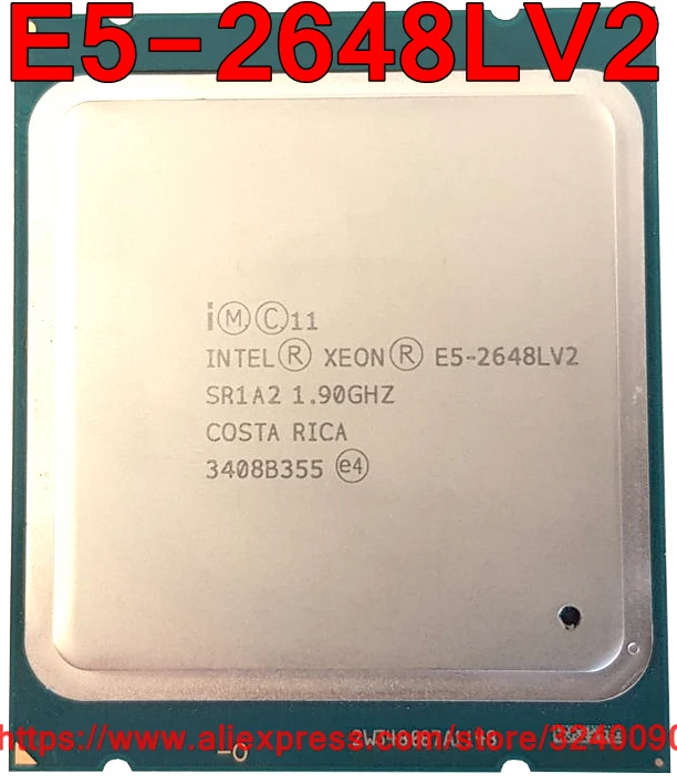 Intel Xeon E5-2648LV2 CPU SR1A2 1.90GHz 10-Core 25M LGA2011 E5 2648LV2 E5 2648L V2 processor free shipping E5-2648L V2