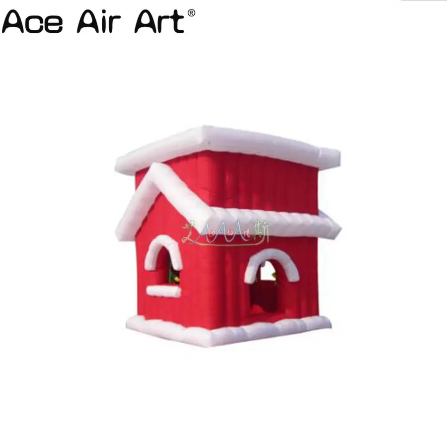 

Best Selling Christmas Decoration Inflatable Santa's Grotto Festival House Tent with Flat Roof for Outdoor Party Decor