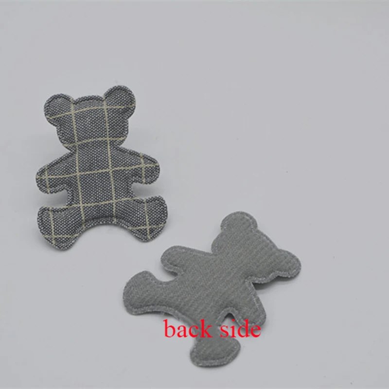 40pcs/lot Bear Padded Appliques for Children Headwear Hair clip Accessories and Garment Accessories