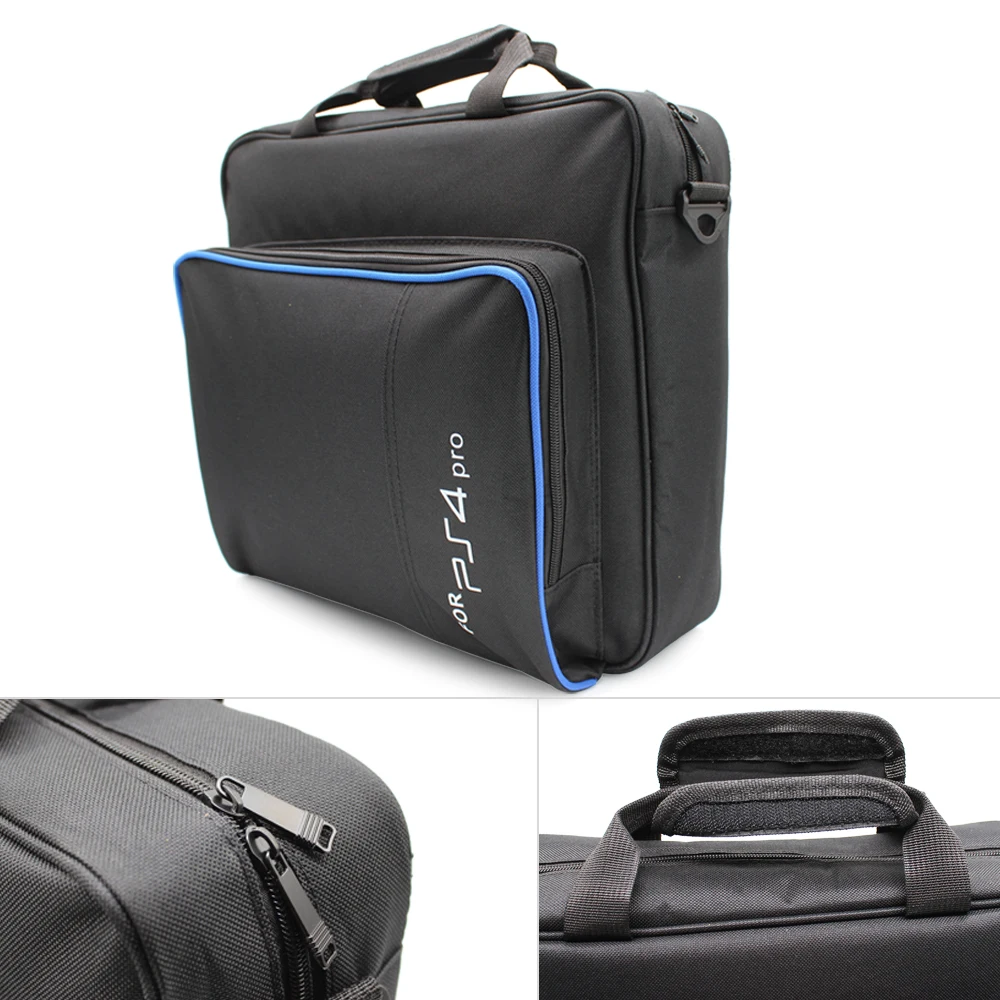 PS5/PS4 프로용 슬림 미 게임 가방, 캔버스 케이스, 보호 숄더 캐리 백, 플레이스테이션 4 PS4 프로 콘솔용 핸드백, 오리지널 사이즈