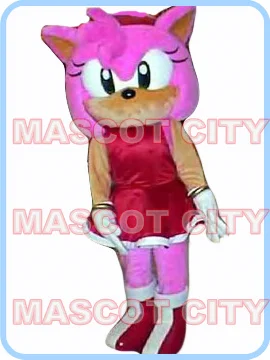 

mascot pink Amy Rose hedgehog mascot costume adult size hot sale anime cosplay costumes carnival fancy dress 2660