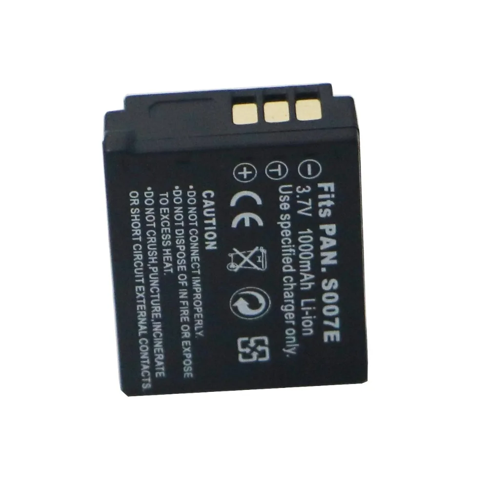 2PCS CGA-S007E CGA S007E S007 S007A BCD10 Camera Battery for Panasonic DMC TZ1 TZ2 TZ3 TZ4 TZ5 TZ50 TZ15 Batteries