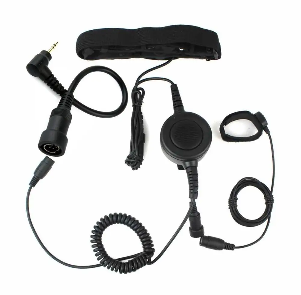 1 Pin Heavy Duty PTT Throat OR Forehead Vibration MIC for Motorola 2.5mm T6200