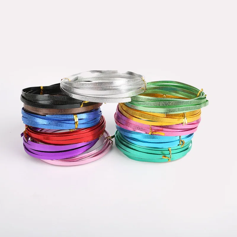 3Meter 5mm Soft Flat Aluminium Wire Beading Wire For Bracelet Necklace Jewelry Making DIY Jewelry Craft Accessories