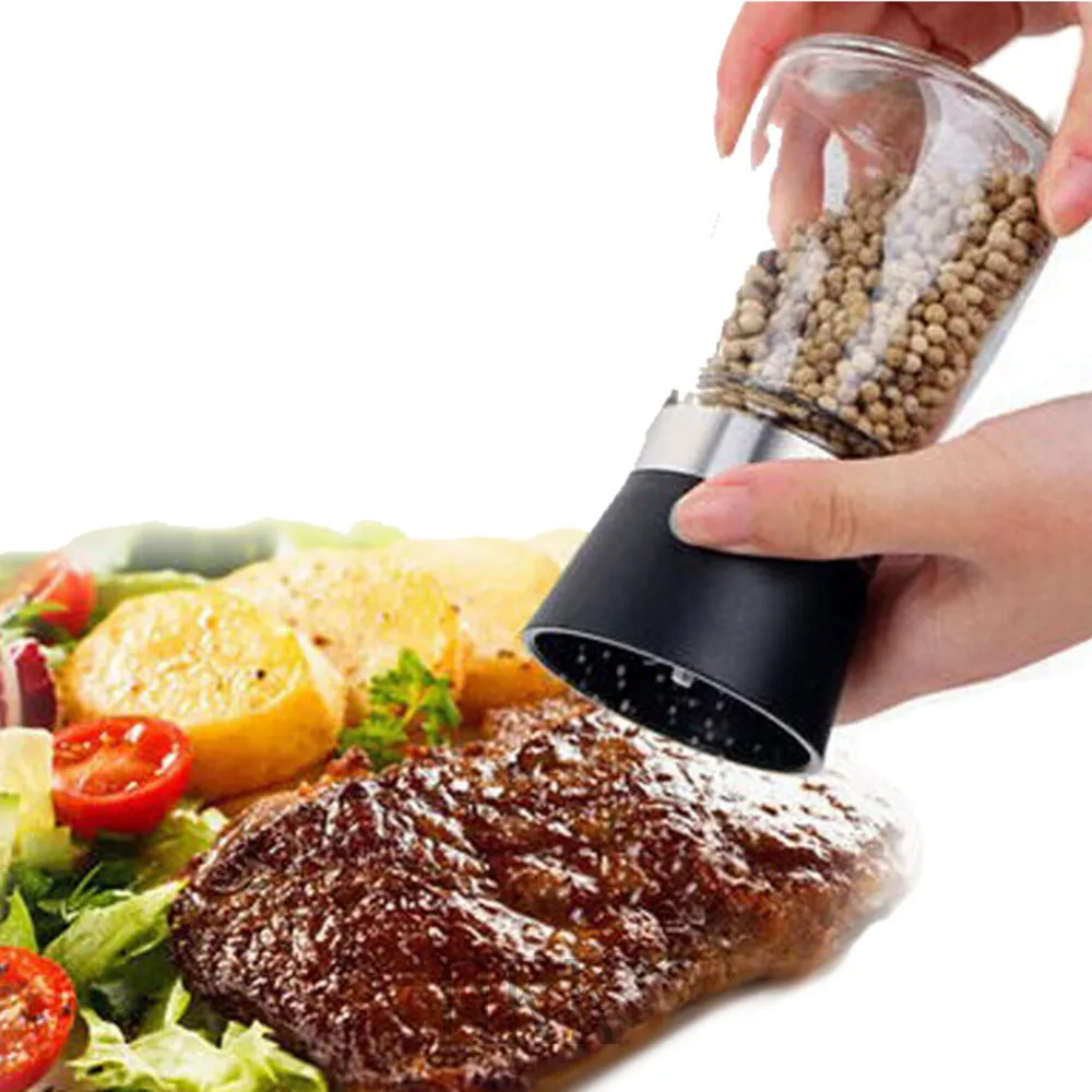 180 X New Handheld Glass Pepper Salt Spice Sleek Grinder Mill Pepper Herb Manual Mill Good quality