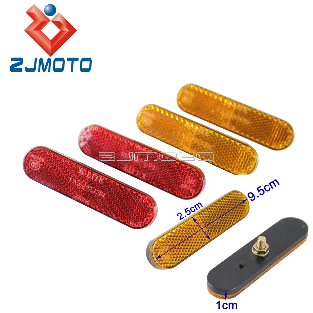 1 Pair Red Reflectors Truck Plastic Reflectors Motorcycle ATV Dirt Bike Car Reflector Safety Warning Fork Reflectors