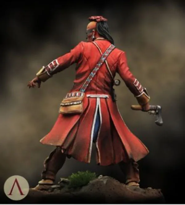 Unpainted Kit   1/24 75mm  ancient Warrior standing 75mm  figure Historical  Resin kit miniature model