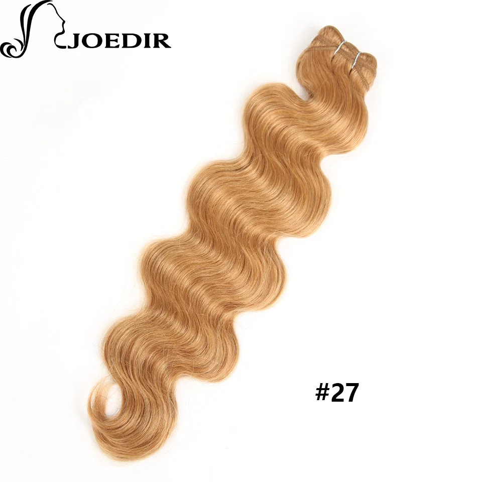 Joedir-Tissage en Lot Brésilien Remy Naturel Body Wave Ombré, Blond Miel, Pré-Coloré, 3 Pièces, 27 # Richesse