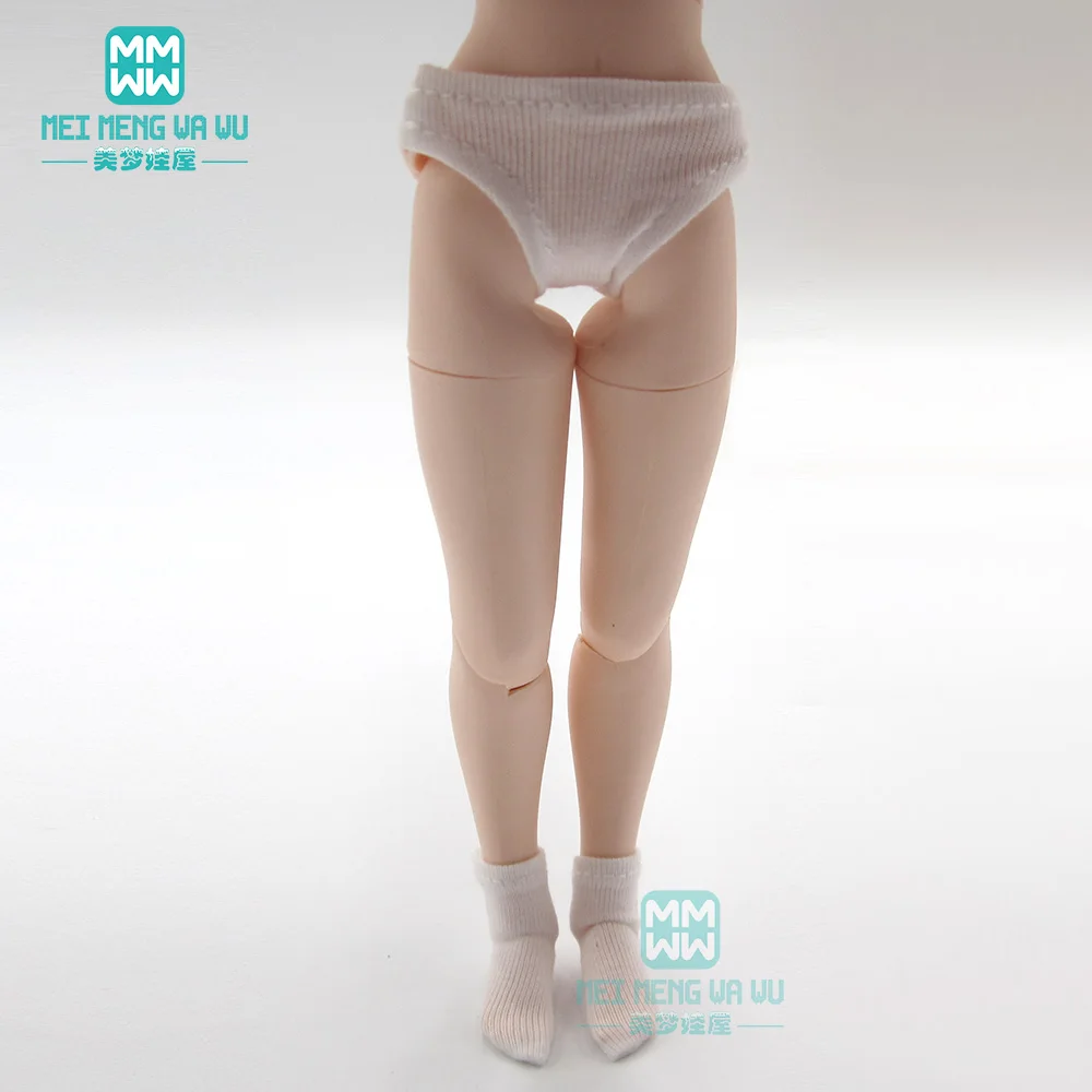 Accessories for dolls for Blyth Azone OB22 OB24 doll Fashion Plain underwear, socks set white, gray, pink