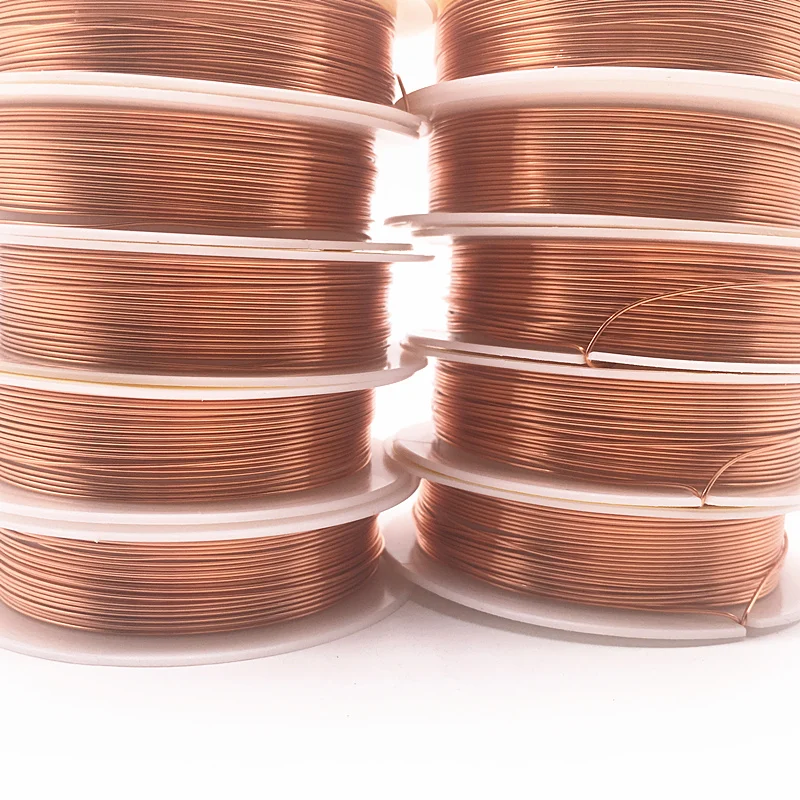 0.25/0.3/0.4/0.5/0.6/0.7/0.8/1mm Copper Hard Wire Twist Thread Shape Copper Wire Winding Bracelet Earring Accessories Material