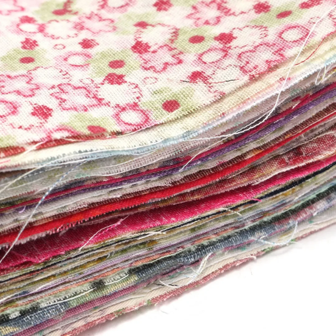 JX-LCLYL 100pcs New 10*10cm DIY Craft Sewing Square Floral Cotton Fabric Patchwork Cloth