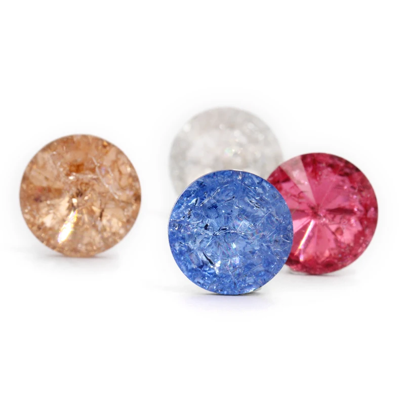 Astrobox New Ice Glass Crystal Rhinestone Rivoli Point Back Loose Beads For Hotfix DIY Clothing Accessories Jewelry Making