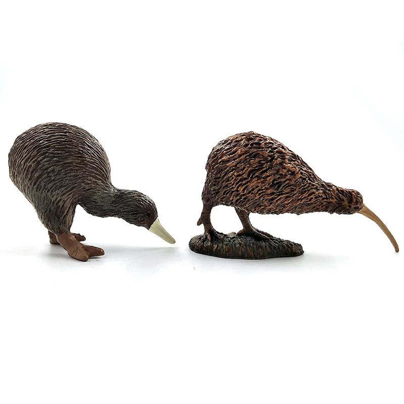 Simulation Cute Small kiwi bird animal model plastic mini figure home decor figurine decoration accessories toys for children