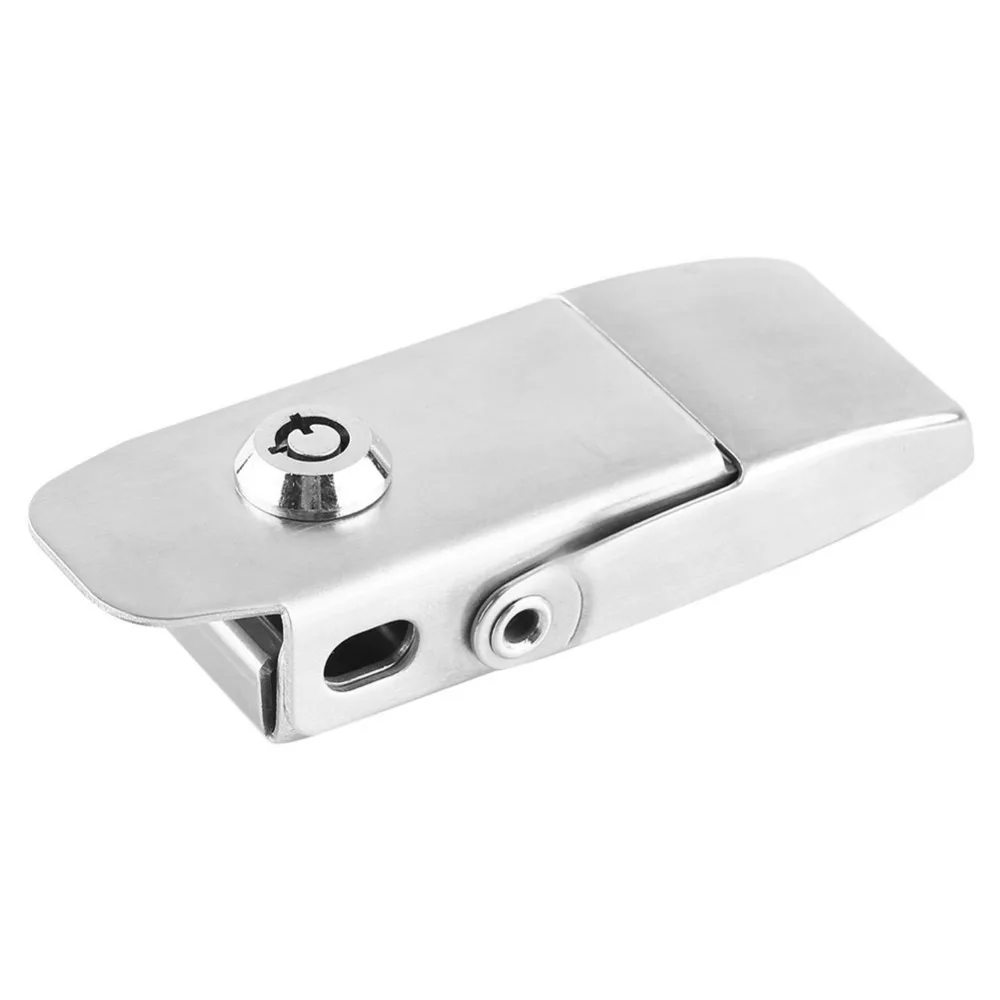 Stainless Steel Spring Toggle Latch Toggle Hasp Clamp Cabinet Locking Tool Hardware With Two Keys