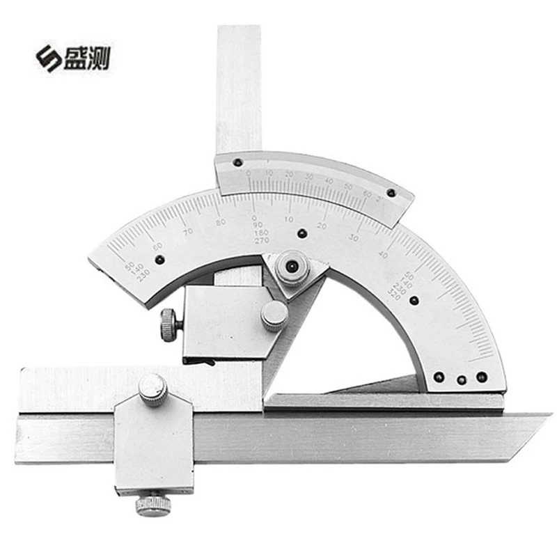 

0-320 Precision Angle Measuring Finder Scales Universal Bevel Protractor Tool Measuring Gauging Hand Tool D1024