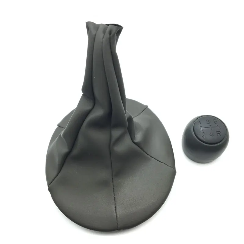 5 Speed Grey Manual Car Gear Shift Knob Shifter Cover Gaitor Leather Boot For FIAT PANDA 2003 2004 2005 2006 2007 2008 - 2012