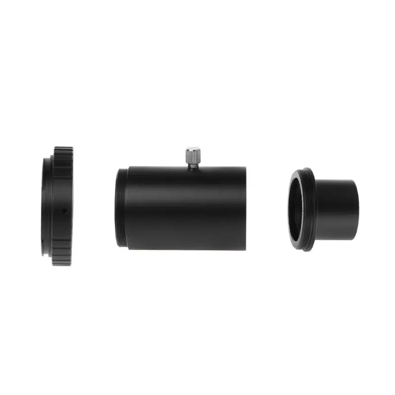 Aluminum T2 Adapter Telescope Extension Tube 1.25 inch Telescope Mount Adapter Thread T-Ring for  Canon EOS /Nikon DSLR Camera