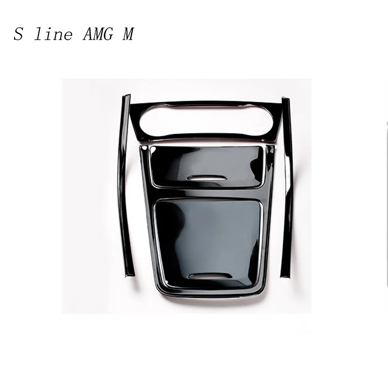 Car styling Central Storage box frame trim Car Air Conditioning Water Cup panel trim Cover for Mercedes Benz CLA C117 GLA X156