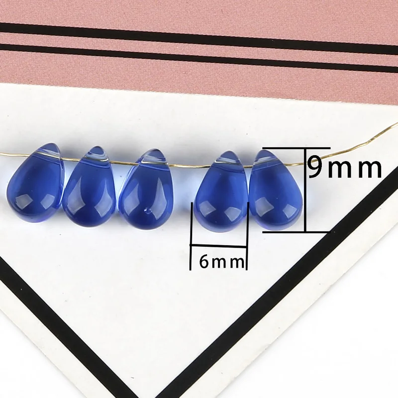5Pcs/lot 9x6mm Crystal Petal Beads Czech Water Drop Glass Beads DIY Earring Necklace Pendant Charms Glass Matte Teardrop