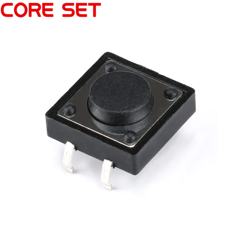 50Pcs/Lot 12x12x5MM Touch Button Micro Switch Direct Plug-in Self-reset 12*12*5mm keys button DIP 4PIN