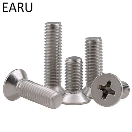 304 Thép Không Gỉ T819 Tiêu Chuẩn Phẳng Chìm Phillips Chữ Thập Head Screws Bolt M10 * 25/30/35/40/45/50 mét