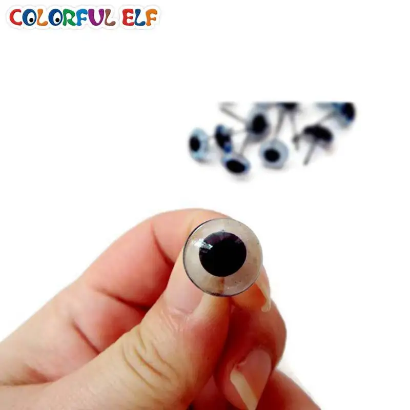 Glass Eyes in blue color 3mm-12mm 50pairs/lot Glass Eyes On Wire Pins forfelted animals dolls Ooaks