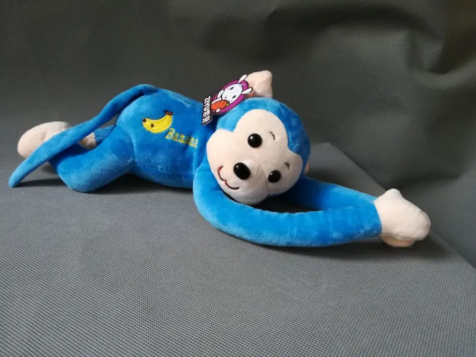 lovely cartoon blue monkey soft doll about 38cm long arms monkey plush toy Christmas gift h2071