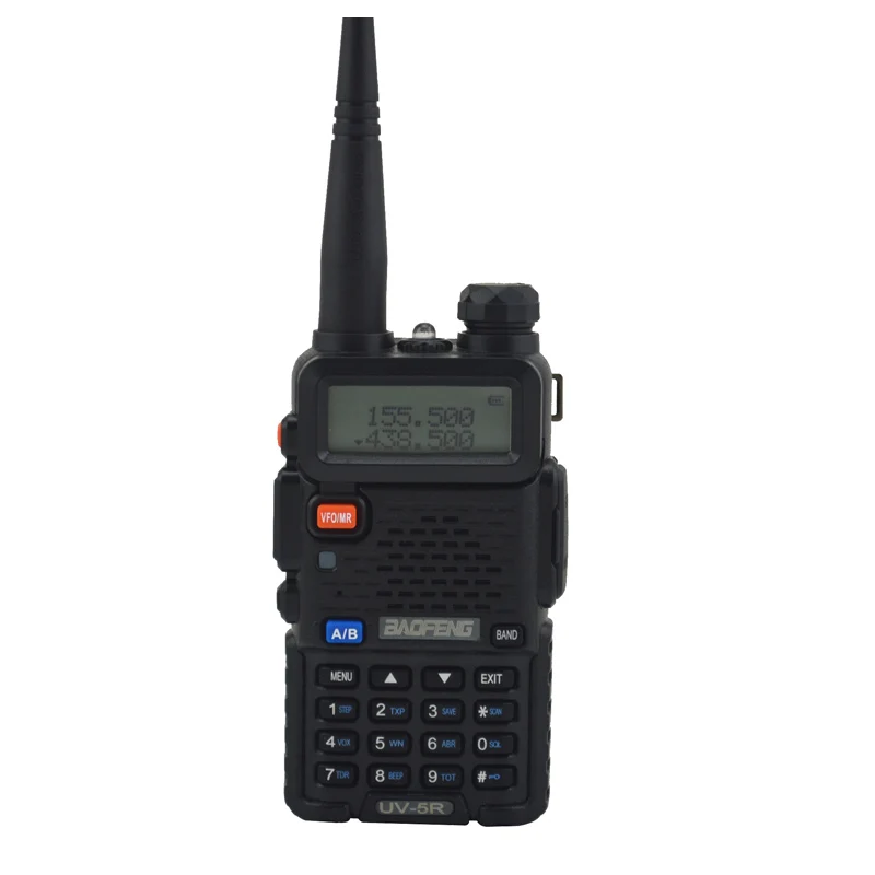 Baofeng Walkie Talkie UV-5R Dualband tweewegradio VHF / UHF 136-174 MHz en 400-520 MHz FM draagbare transceiver met oortelefoon