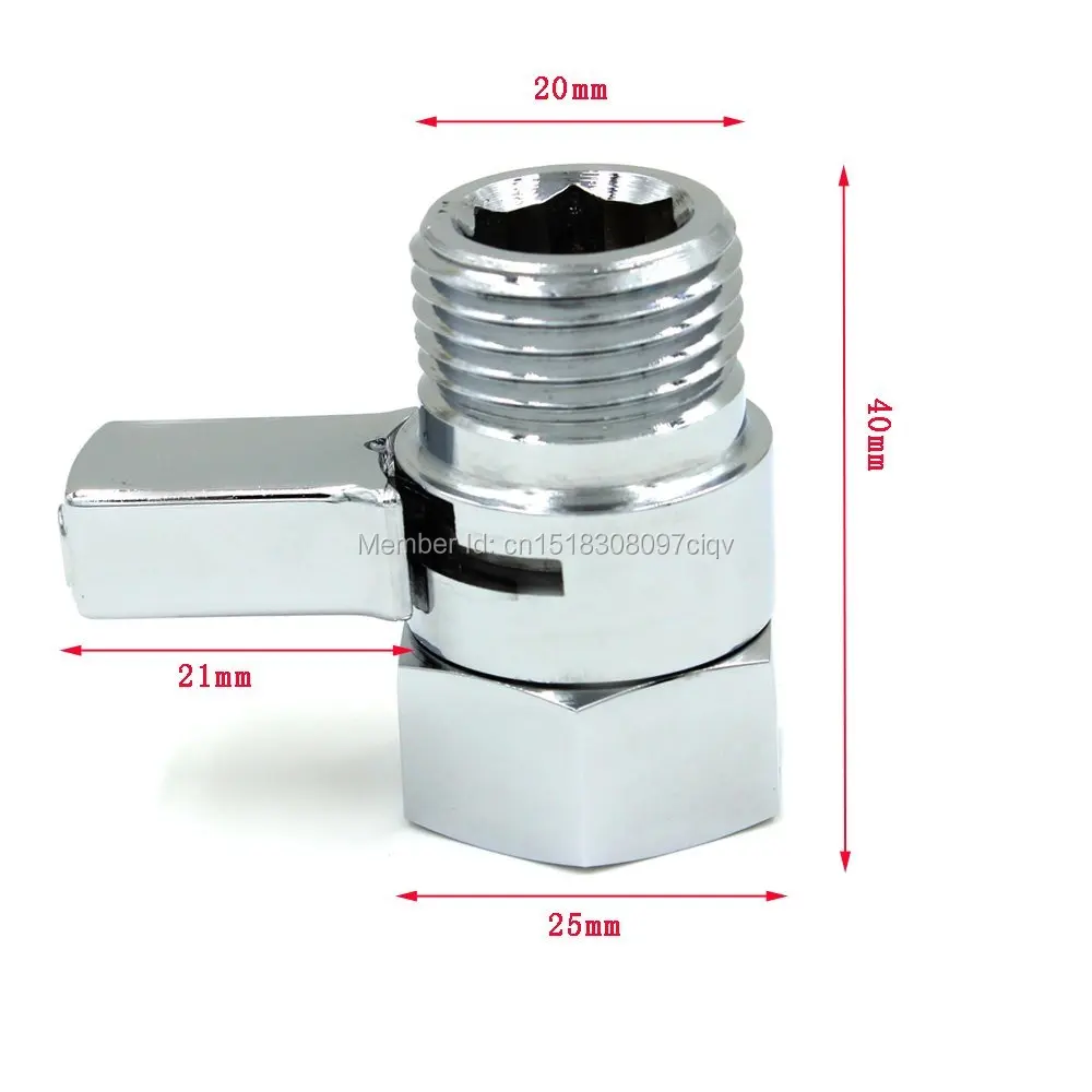 New Design Chrome Brass Shower Flow Control Switch  Water Pressure Reducing or Hand Shower Head Diverter Shut Off Valve