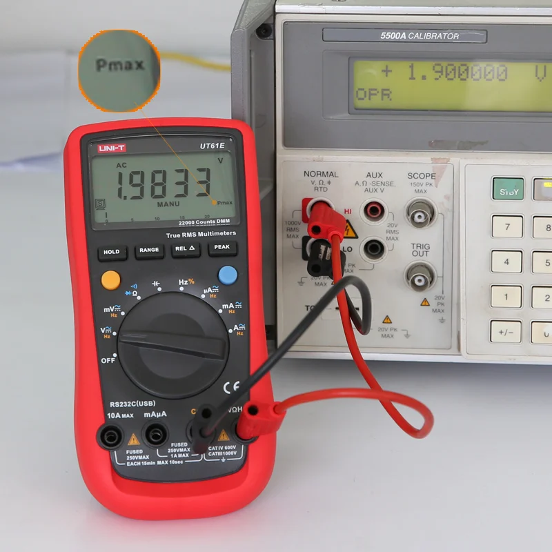 Imagem -02 - Medidor Multímetro Digital True Rms 1000v ac dc Tester de Tensão Modo Relativo 22000 Contagens Alta Confiabilidade Uni-t-ut61e