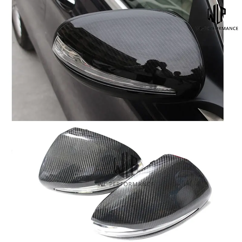 W205 Carbon Fiber Replacement Car Rearview Mirror Cap Cover Trim Fit For Merceders-Benz C Class W205 15-UP