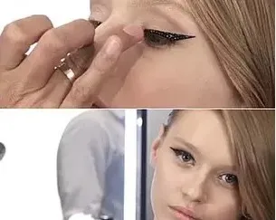 Pegatina de ojos estilo gato Sexy, párpado doble cinta de negro y delineador de ojos, tatuaje ahumado, maquillaje de ojos, 48 pegatinas