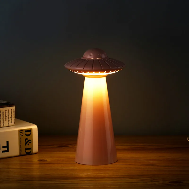 Dimmable Led Night Light UFO Table Lamp USB Rechargeable for Children Baby Bedside Bedroom LivingRoom Study Atmosphere Lighting