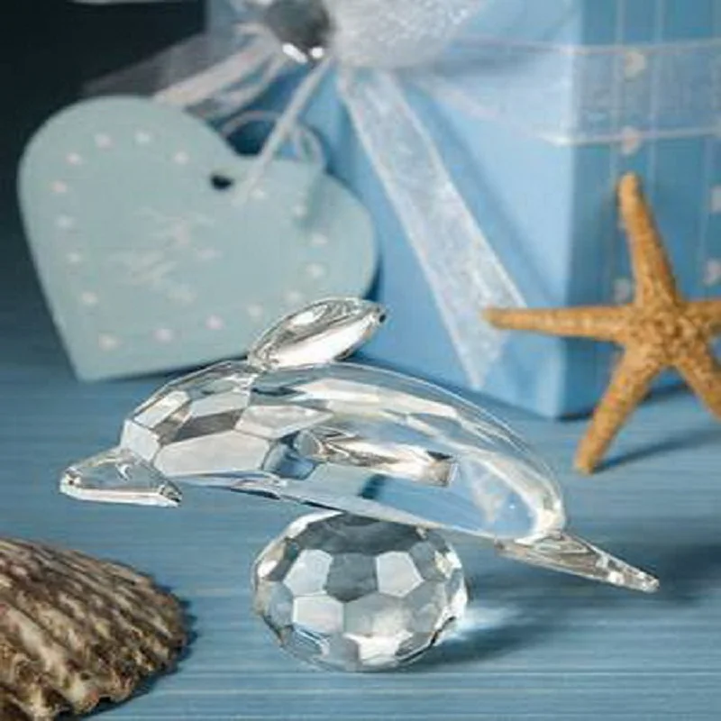 10pcs Crystal Dolphin Butterfly Ornaments Furnishing Articles For Wedding Baby Shower Party Birthday Favor Gift Souvenirs